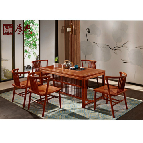 典雅居红木书桌书椅组合